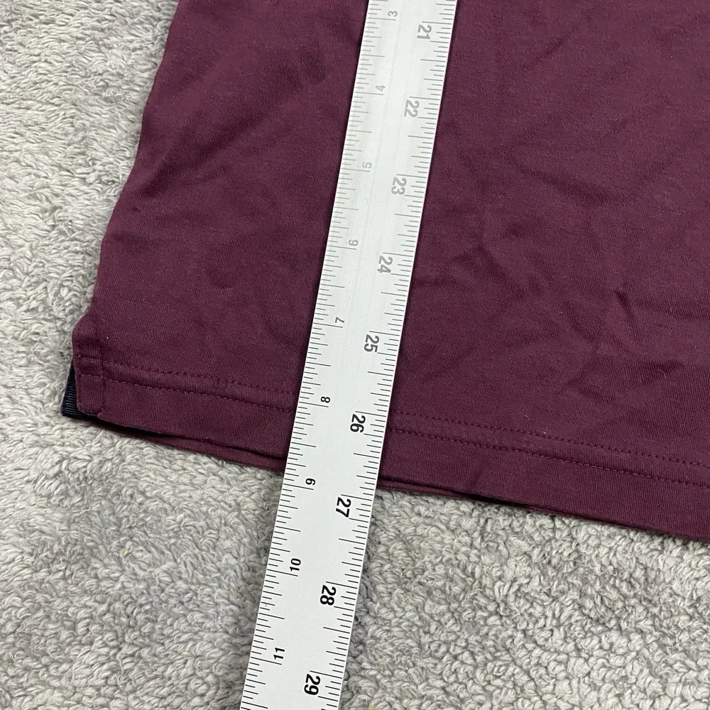 Banana Republic Luxury Touch Polo Mens Tall XL Burgundy Buttons Short Sleeve